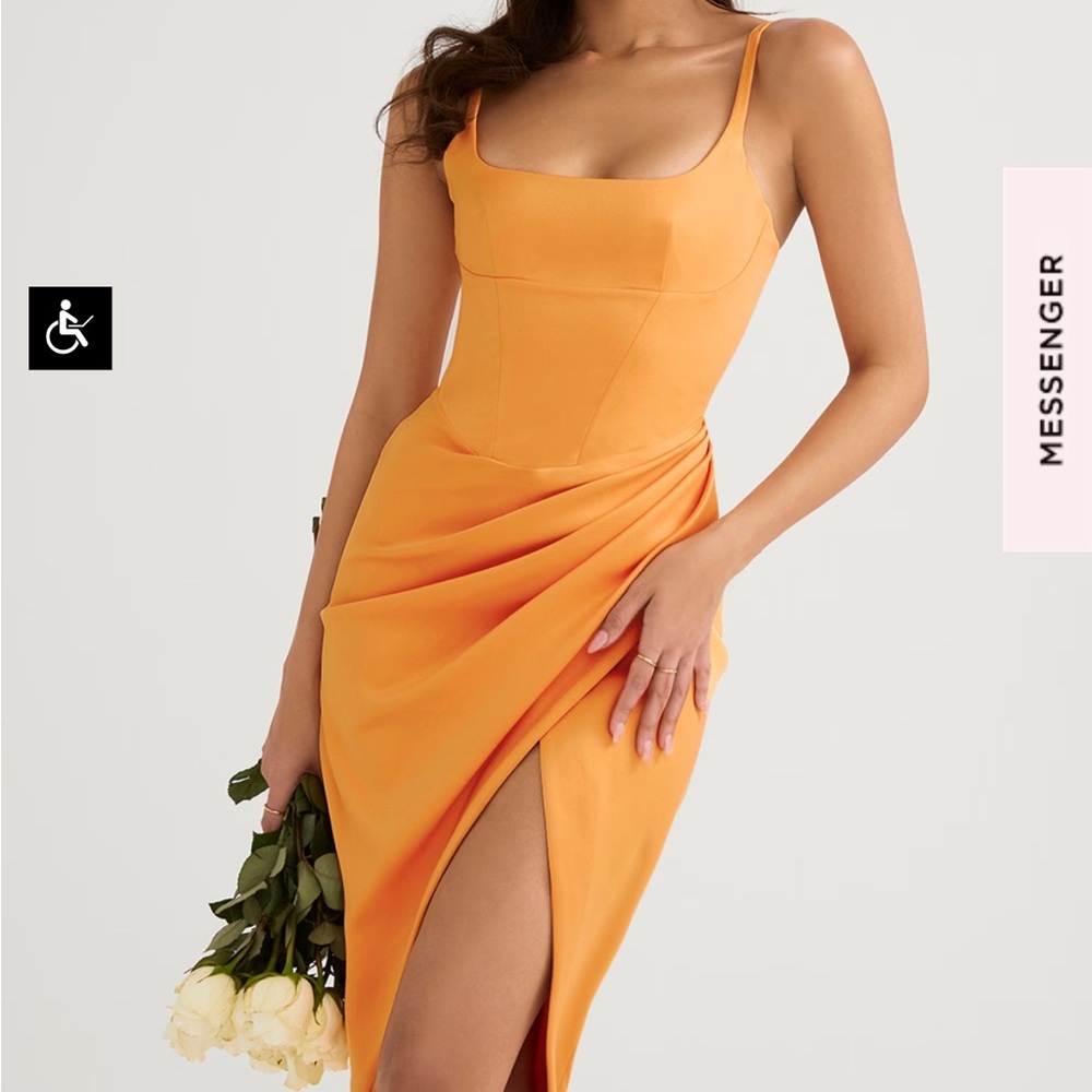 House of cb Bianca dress orange